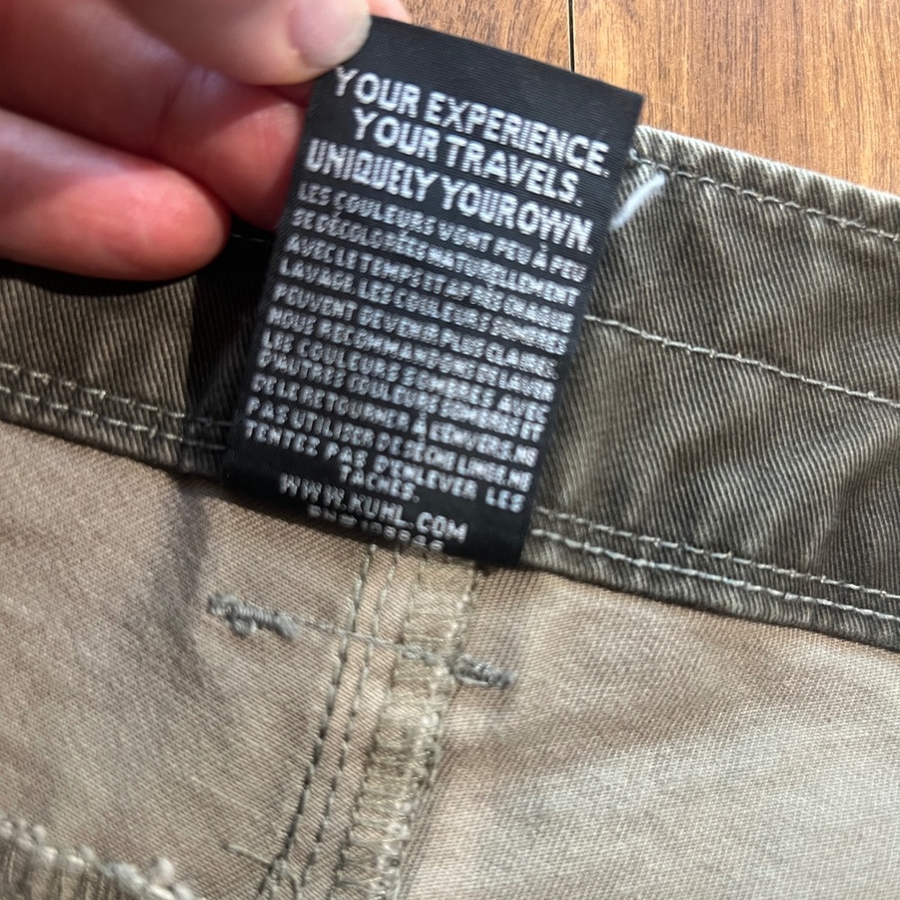 Kuhl Rydr Outdoor Pants Vintage Patina Dye Green Brown Men's Hiking Work 36 x 30 - Picture 7 of 15